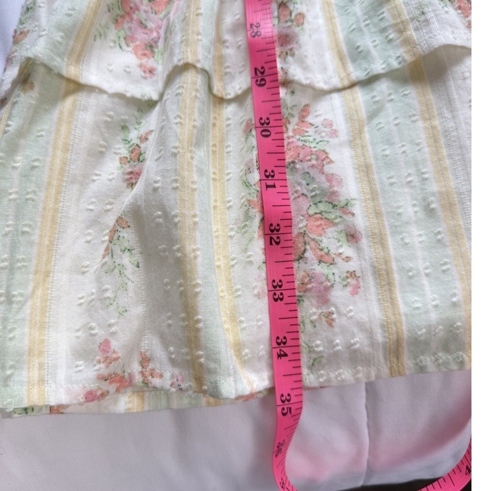 Tularosa Floral Mini Dress Small Ruffle Cottagecore Coquette Pastel Sundress - Picture 6 of 9